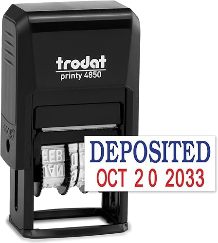 Miniatura 4 de Trodat 4850 - Sello de fecha con sello autoentintado recibido, tinta azul