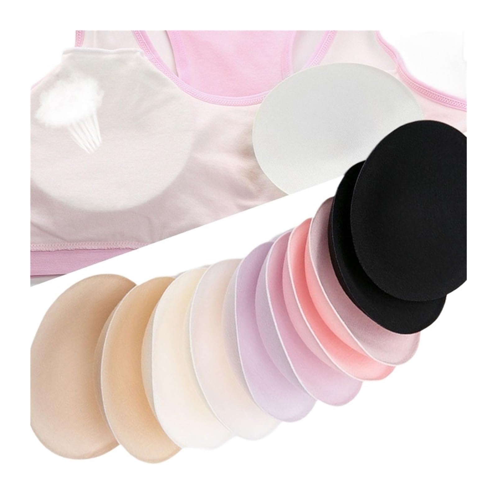 6 Paia Di Coppette In Spugna Per Reggiseno Donna - Inserti Morbidi Per Push Up, Sport, Bikini
