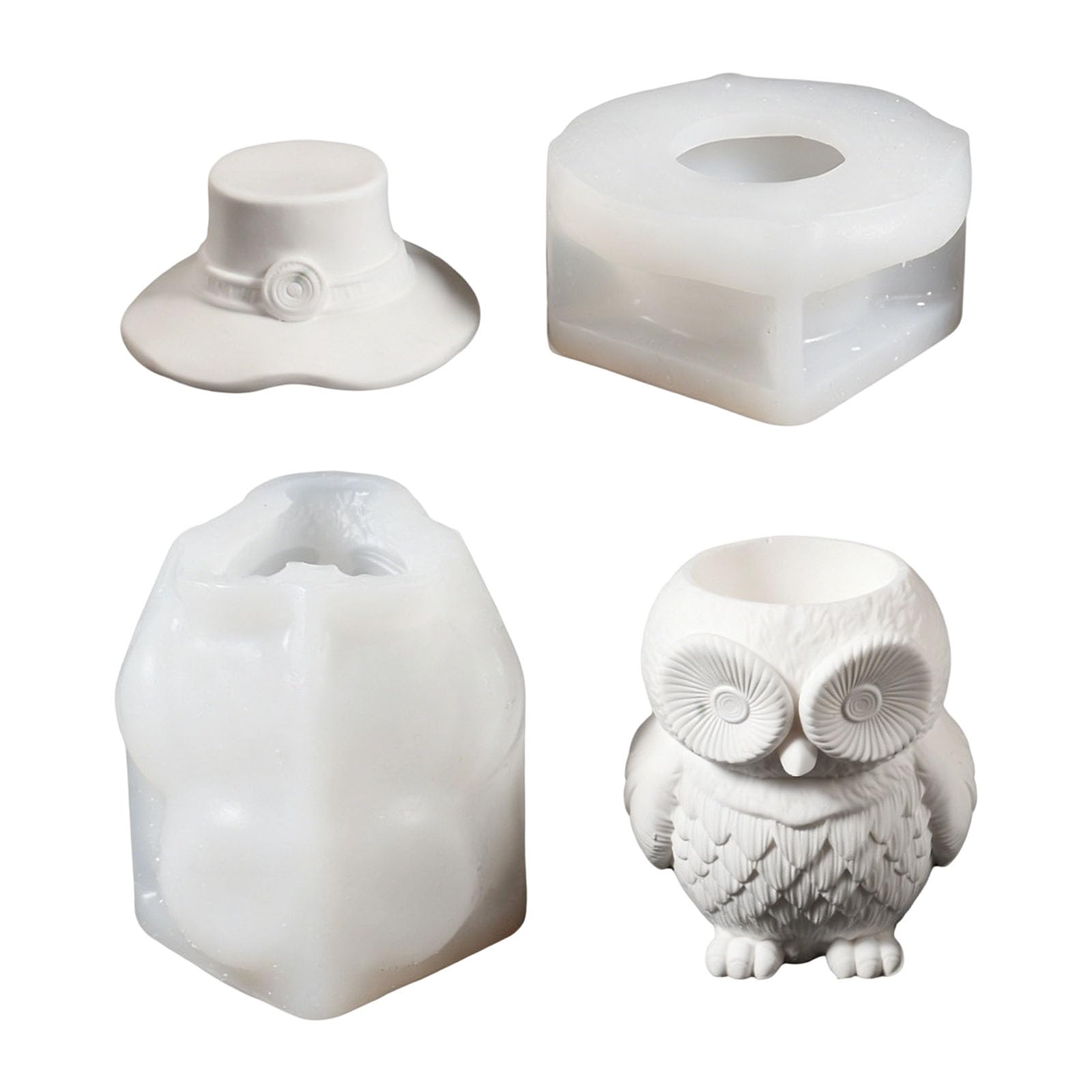 Kaeltsyn Owl for Casting and Decorative Arts Silicone Set Owl Silicone Set for Casting and Decorative Arts
