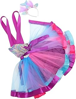 MUSISALY Vestir 1 Conjunto De De Vestido De Poliéster Meninas De Sereia Cosplay Fornecimento Menina De Sereia Roupa De Festa De Menina De Sereia De Vestidos De Meninas