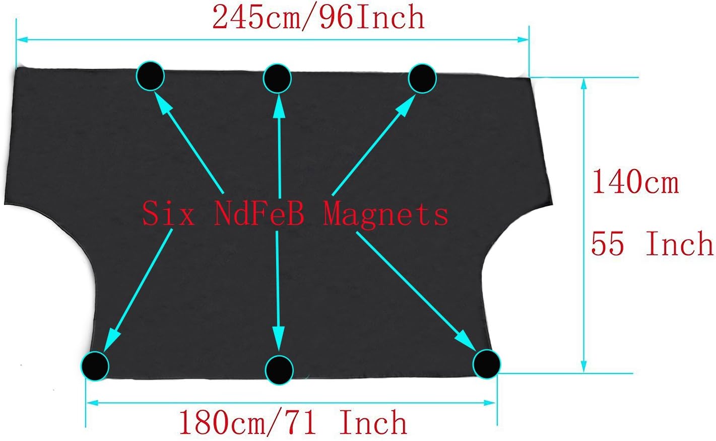 Cutequeen Premium Windshield Snow Cover and Sun Shade Protector-Windproof Magnetic Edges-Door Flaps-Sizes for All Vehicles-Covers Wipers - Ice,Snow,Frost Guard - No More Scrape!