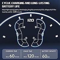 Vista 5 de Protector de hélice luminoso compatible con DJI Mini 3/Mini 3 Pro Drone Quick Release Blade Protectores Hélice, Funda protectora anticolisión