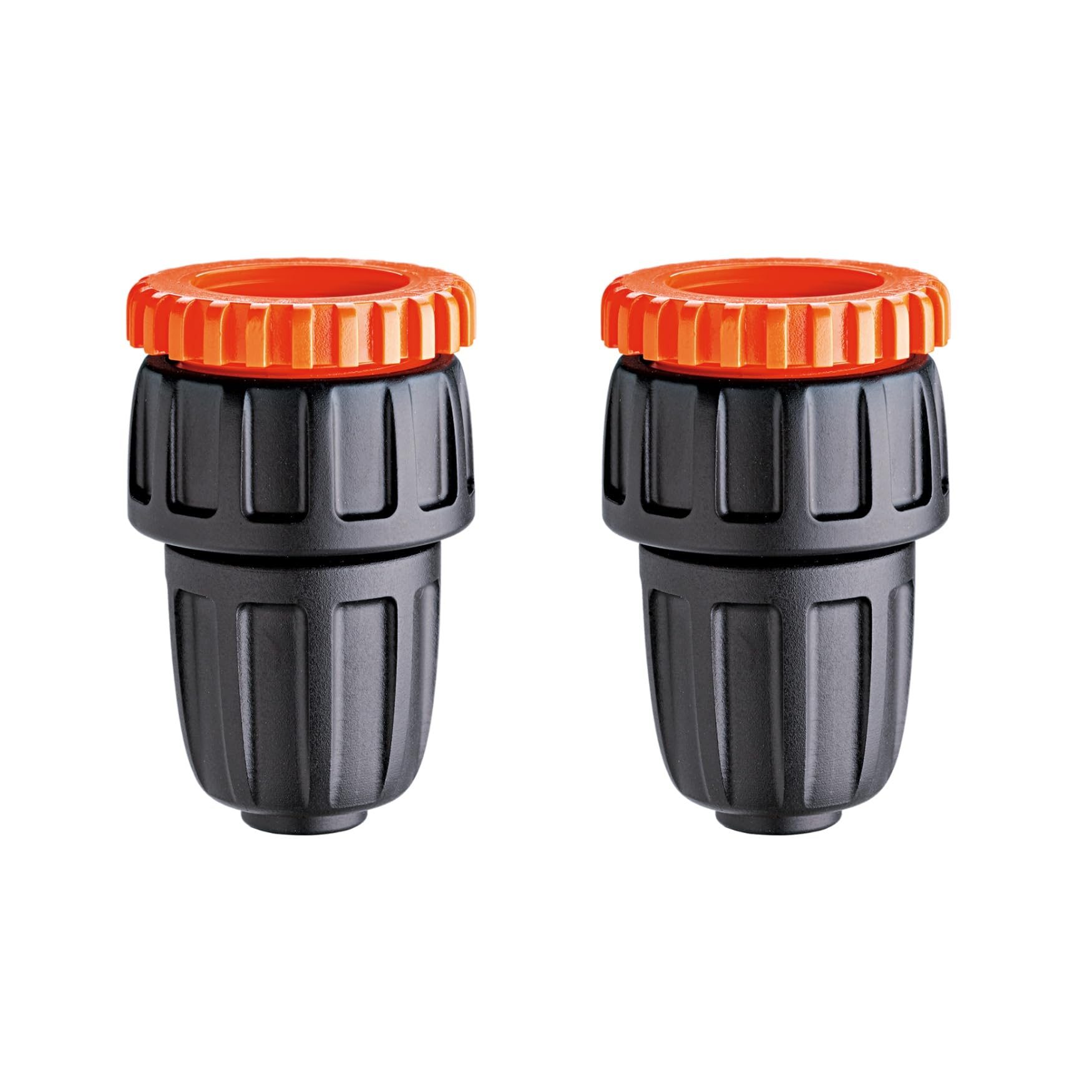 Claber Black Hosepipe Tap Connector 1/2” And 3/4” Thread. 91013- Pack Of 2