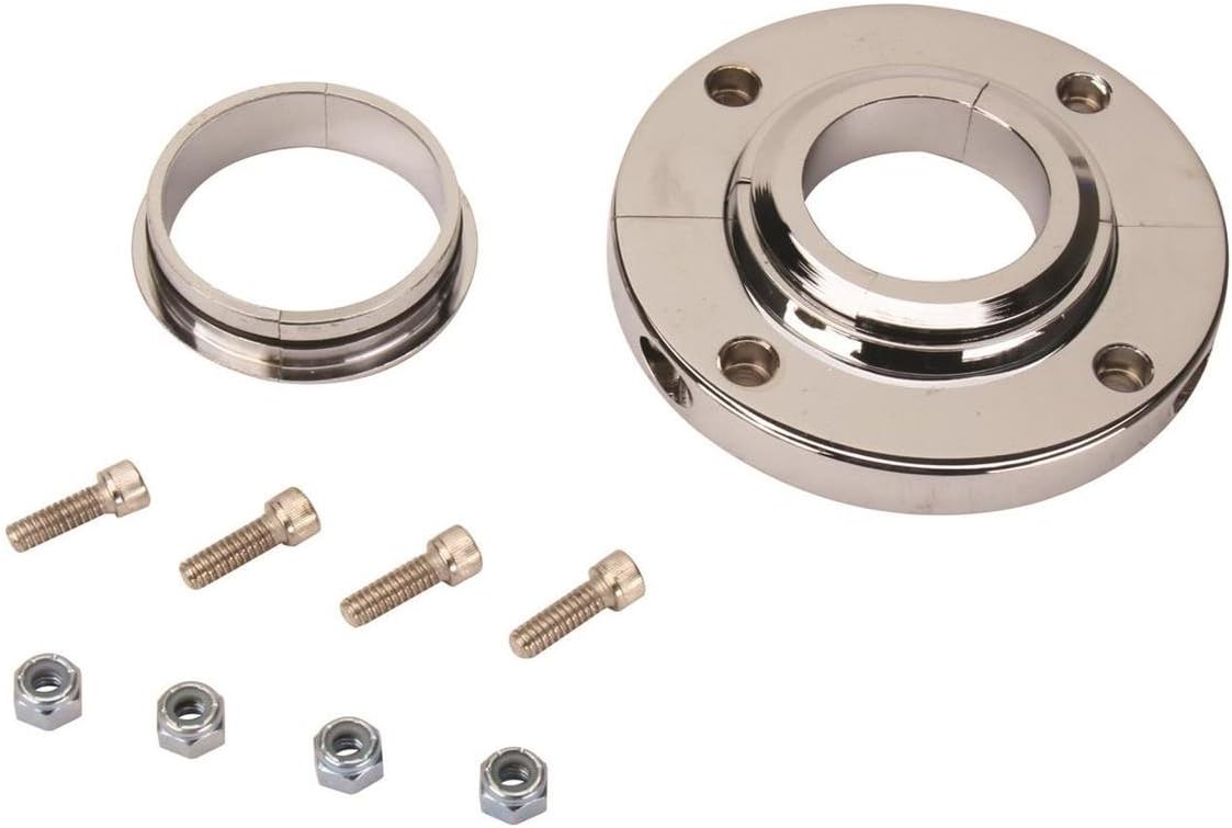 Universal Steering Column Floor Mount Plate, Chrome