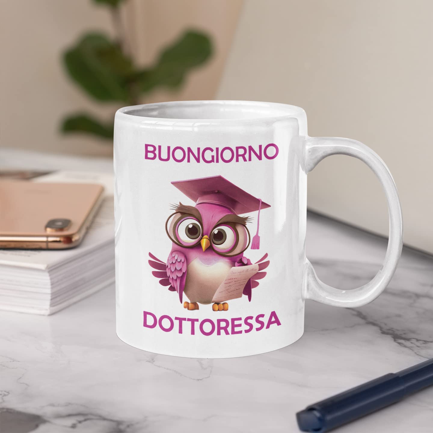 Planetee Tazza La Matrigna Gufo - Tazza In Ceramica Umoristica - Regalo Compleanno, Lavoro, Collegio - Stampata In Francia