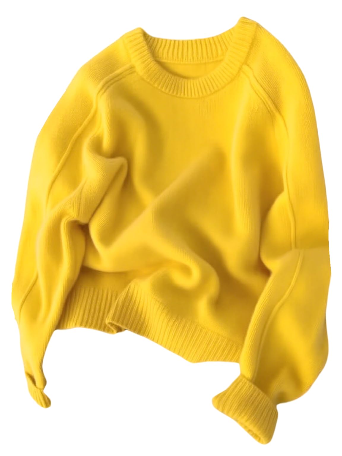 Womens Knit Sweater Crew Neck Long Sleeve Pullover Sweaters Fall Jumper