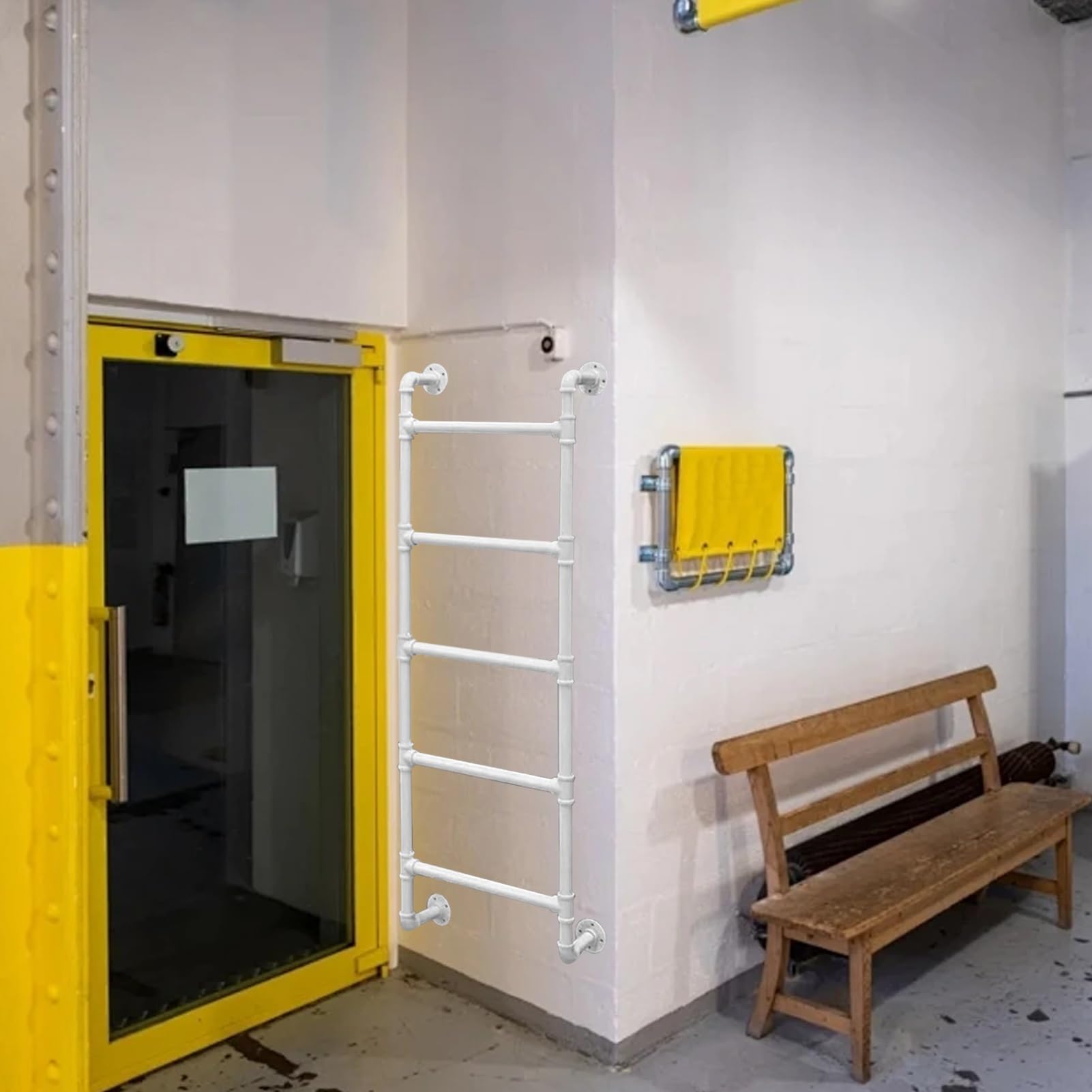 Scala di Emergenza per soffitta, Garage, Letto a Castello, soffitta, Finestra del seminterrato, Scala di Salvataggio da 63 Pollici con gradini a Parete per antincendio e Sicurezza
