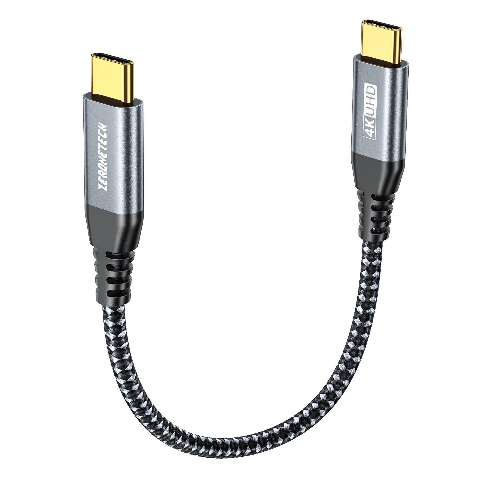Amazon.co.jp: ZeroneTeck 短いUSB C対USB Cケーブル 0.3m USB3.2 Gen2