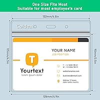 Vista 7 de Coideal - Soporte horizontal de plástico transparente para insignia, 12 unidades, protector grueso para tarjetas de identificación, funda