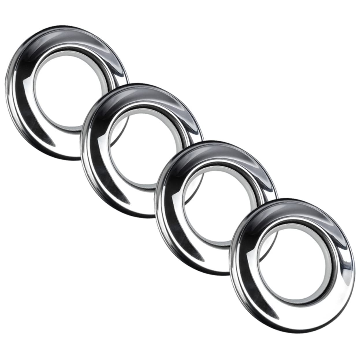 Anillos para cortinas Mobestech de acero inoxidable con ojales redondos pack de 4 piezas