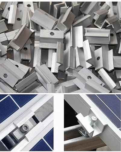 Braçadeiras de painel solar, suportes Z de montagem em painel solar de alumínio, braçadeira de extre
