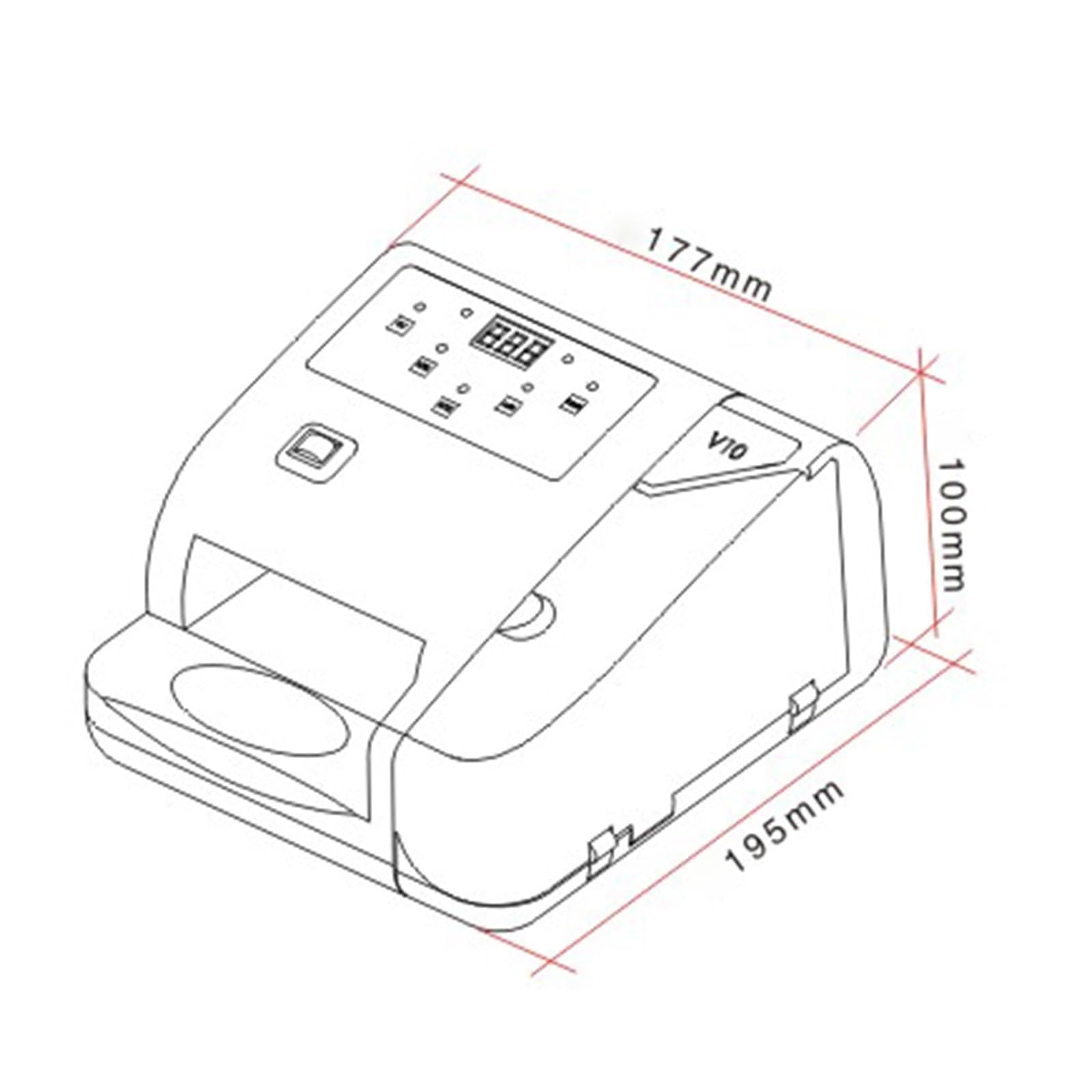 Mini contatore portatile per banconote, conteggio banconote con istruzioni sonore, conta fino a 999 banconote, 600 pezzi/min, rilevamento contraffatti per valuta mondiale