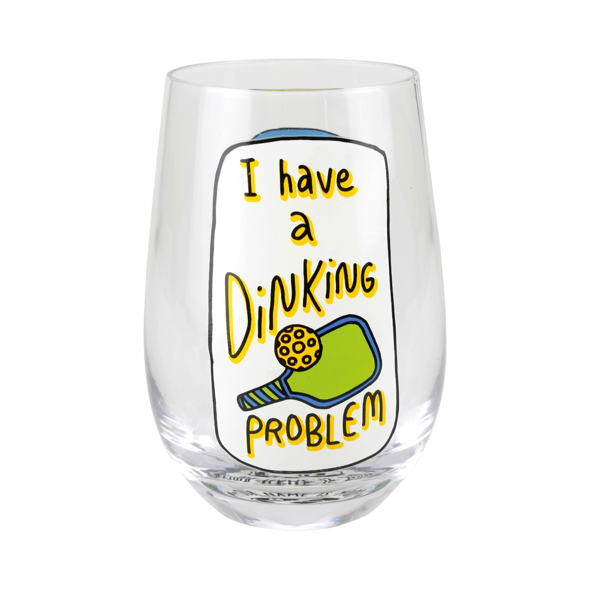 Verre à vin sans pied Pickleball Enesco Dinking Problem 425ml