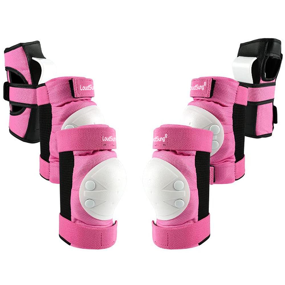 LoudSung Équipement de protection Genouillères, Coudières, Protège-poignets pour enfants, adolescents et adultes, Cyclisme, Skateboard Inline Skate Scooter