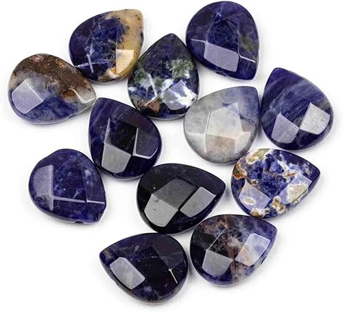 Miniatura 3 de Cherry Blossom Beads Cuentas de lágrima de piedras preciosas facetadas de 0.472 x 0.591 in de amatista - 12 piezashebra de 8 pulgadas