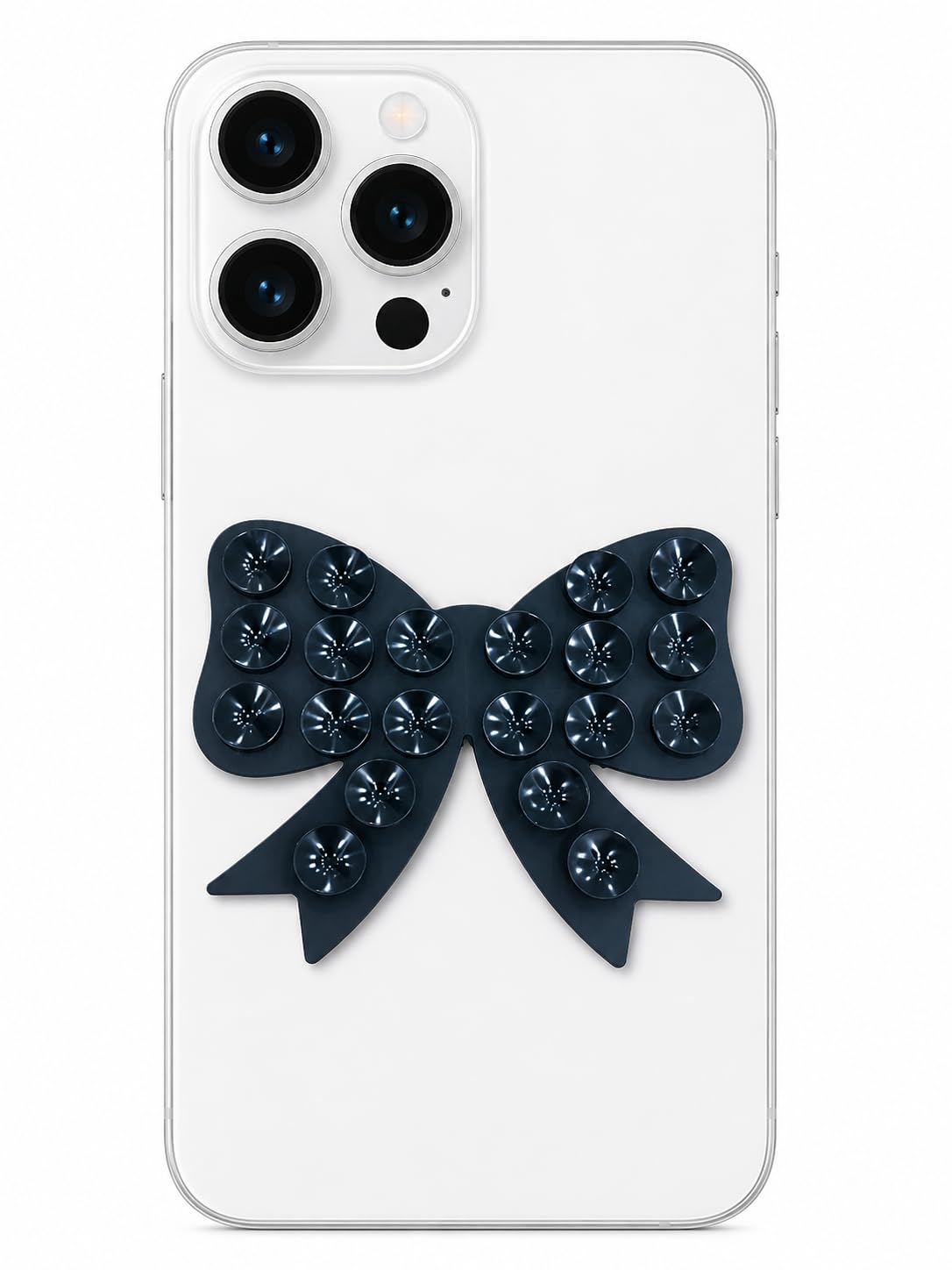 Case Creation Silicone Cute Bow Pop Suction Cup Phone Grip Holder for iPhone & Smartphones | Vacuum Adhesive Mount Hands-Free Sticky Pad Mobile Accessory for Video, Photos, Selfies, Reels, Mirror-image-47
