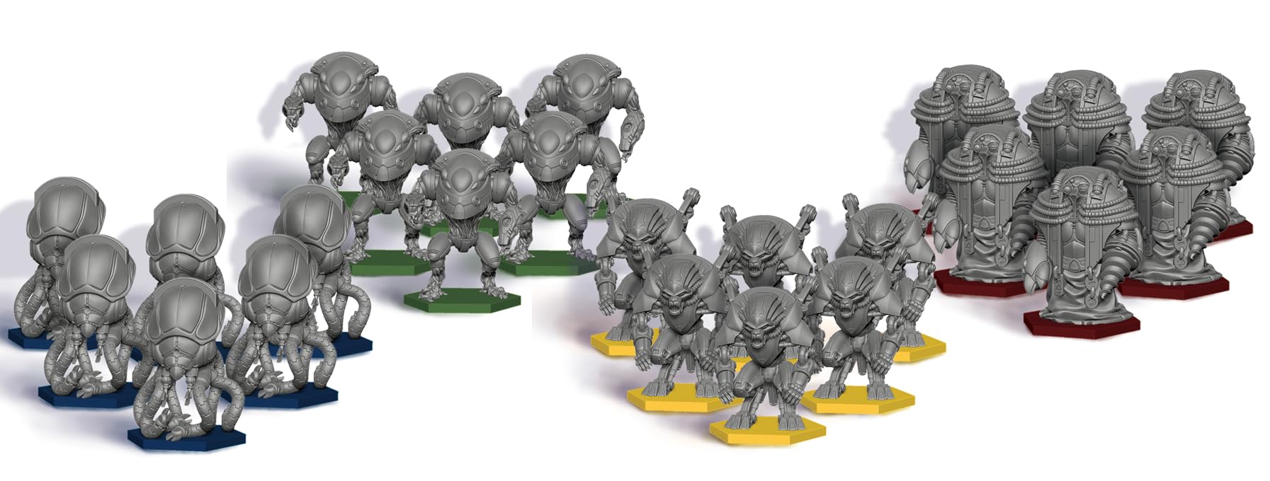 Anachrony - Miniature delle esoarmature - Espansione 3D per Gioco da Tavolo - 24 Miniature in Plastica Dettagliate