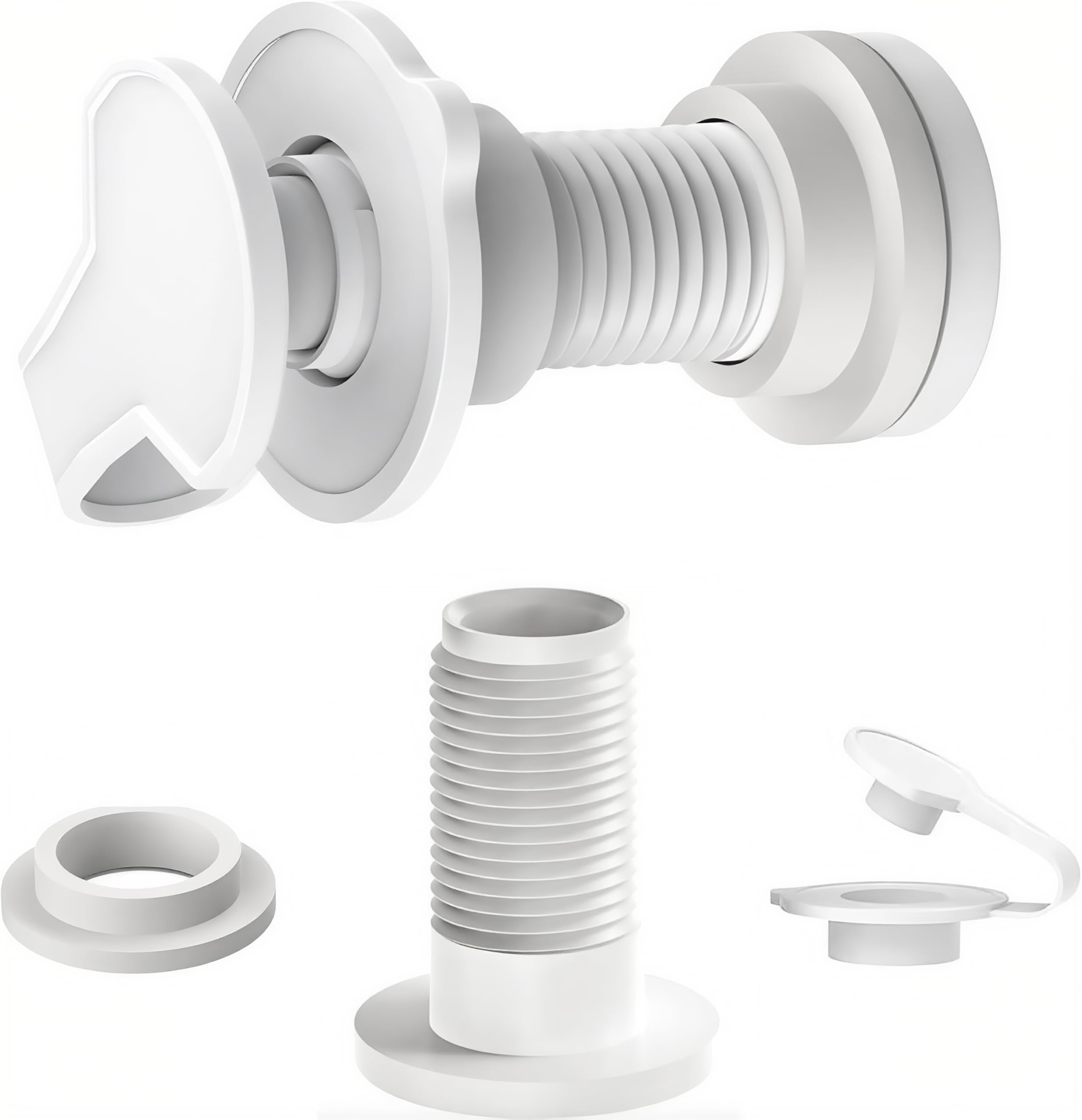 2 Pack Universal Cooler Drain Plug Replacement, 1" Shaft Length Cooler Drain Plug Kit, Durable Cooler Parts Accessories Fits Most Coolers for Outdoor Camping Picnic