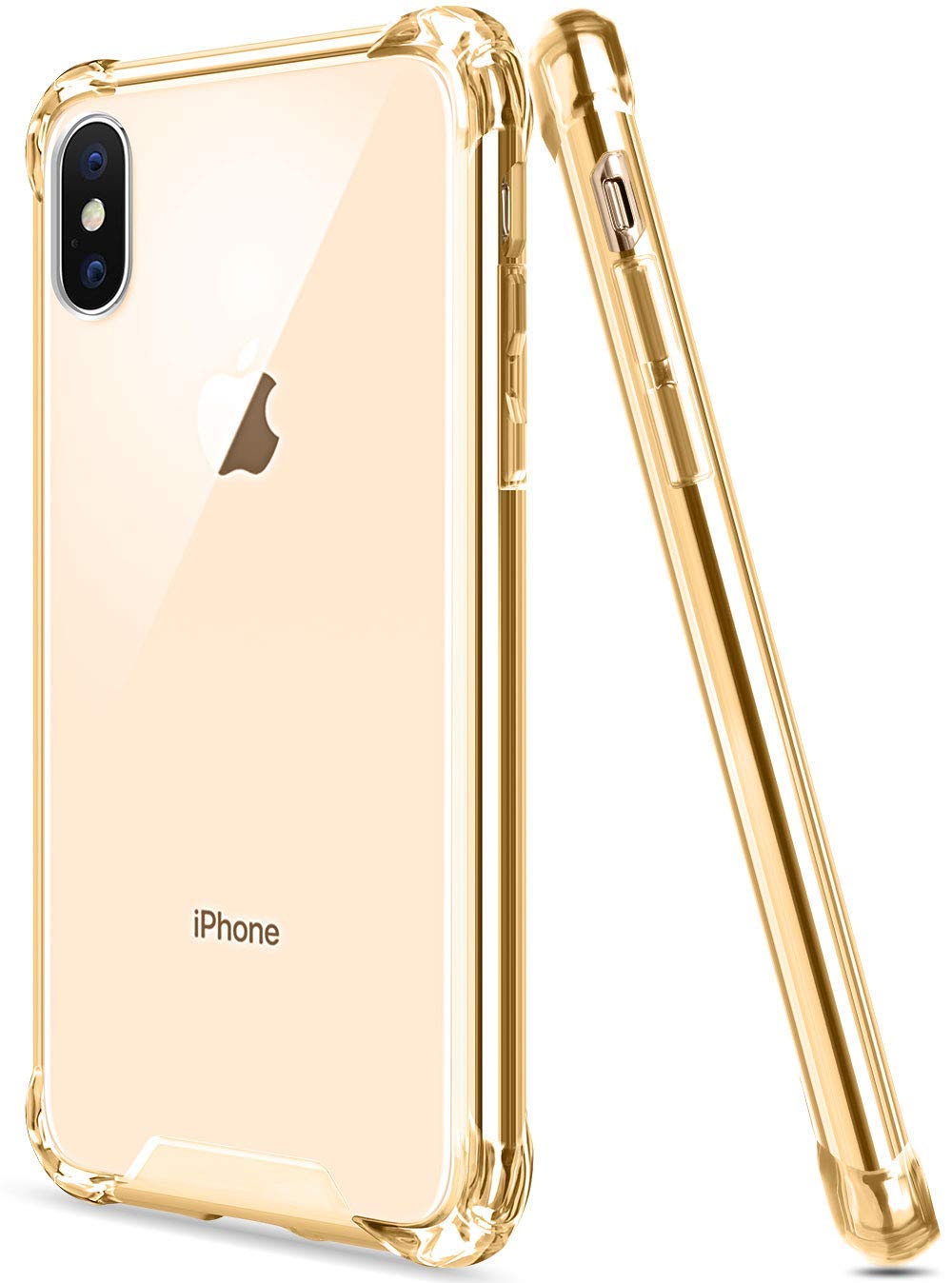 MOA ELEGANT iPhone Xs Max Clear Case Cute Shock Absorption TPU Bumper Phone Case Cover Slim Anti Scratch Hard PC Back Hybrid Protective Case for iPhone Xs Max 6.5inch 2019 (Rose Gold)