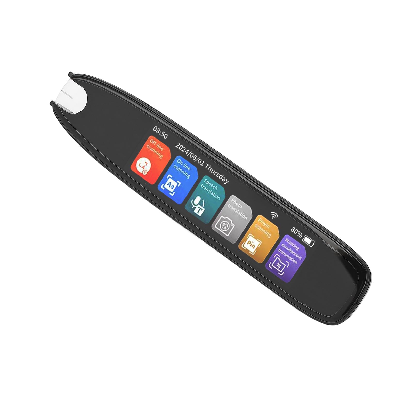 Penna per traduttore linguistico Penna per lettore portatile touchscreen da 3,7 pollici con 142 lingue Traduzione online 10 lingue offline per lavori di studio in viaggio