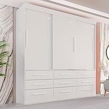 Guarda Roupa Casal 3 Portas 9 Gavetas Luana Sallêto Móveis