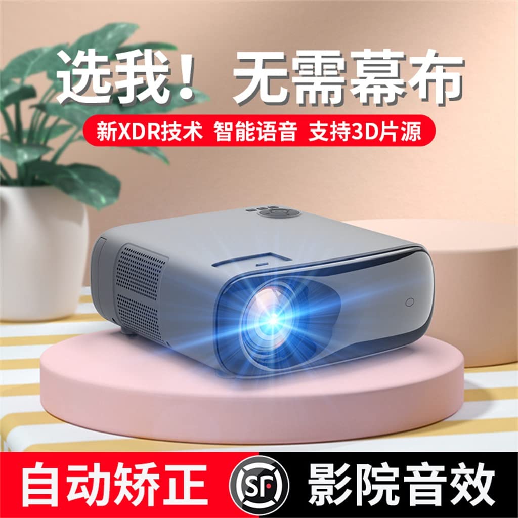 XBTGS Office Support 4K High Brightly LED Screen Voice Mini Home Projektor, D-As wie auf dem Bild gezeigt, D-As The Picture Shows