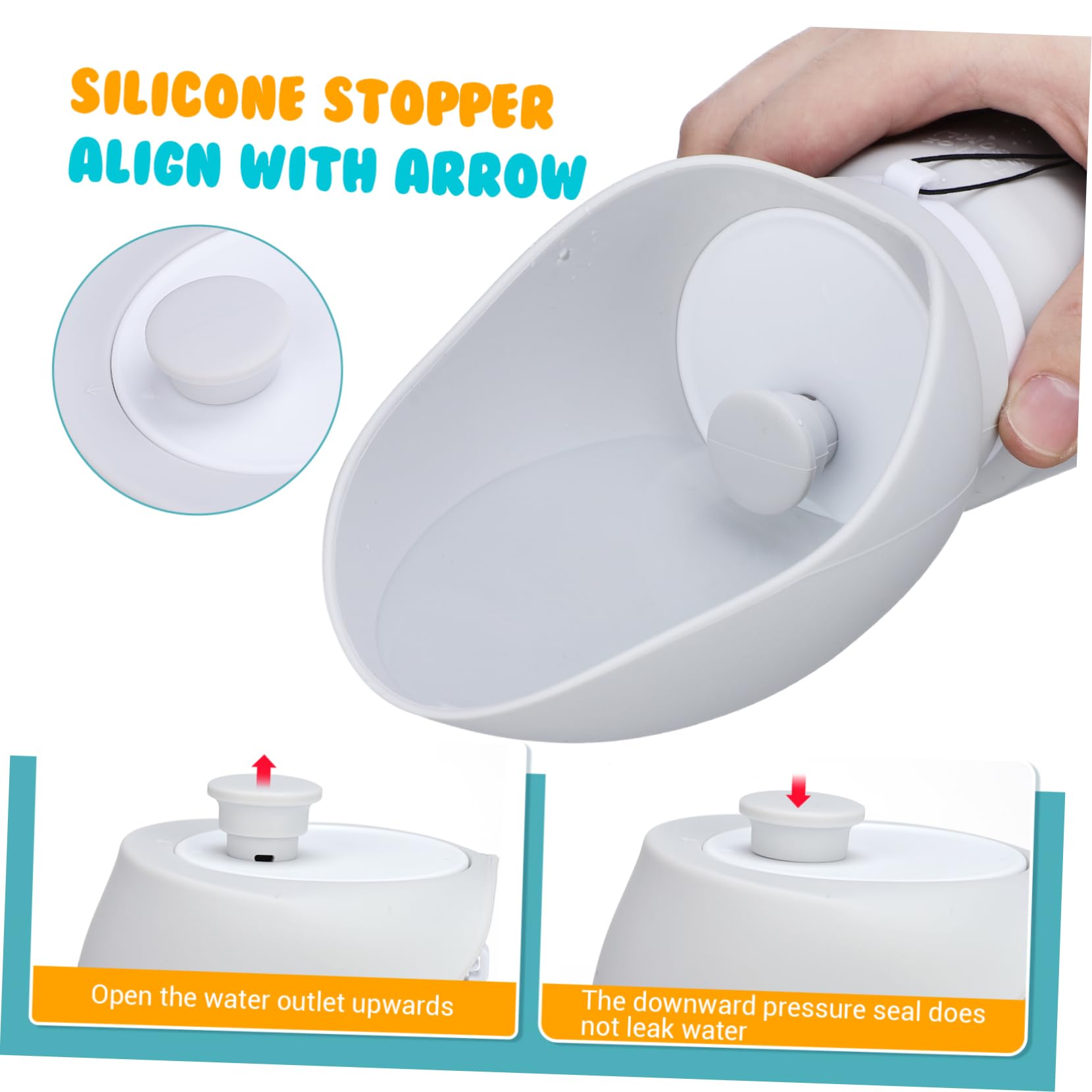 GRIRIW Pet Dog Water Bottle with Drinking Feeder for Outdoor Use Portable Water Dispenser for Puppies Essential Pet Drinking Cup