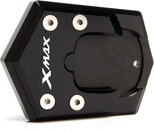 Para Xmax 300 125 250 XMAX300 XMAX125 XMAX250 2017 2018 2019 2020 Soporte lateral de motocicleta Soporte de extensión extendido (color negro)