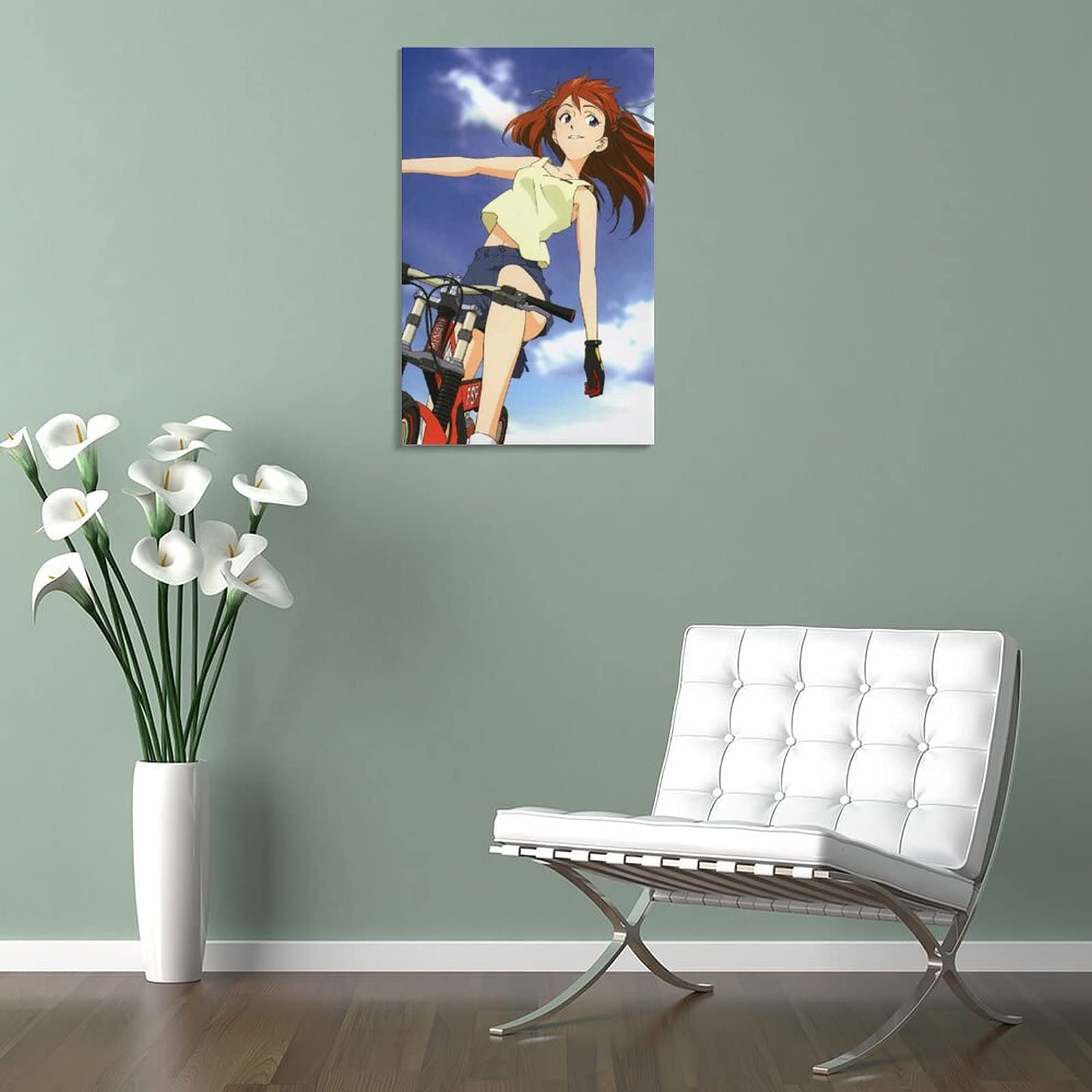 Amazon.com: Póster de anime Evangelion Asuka Riding A