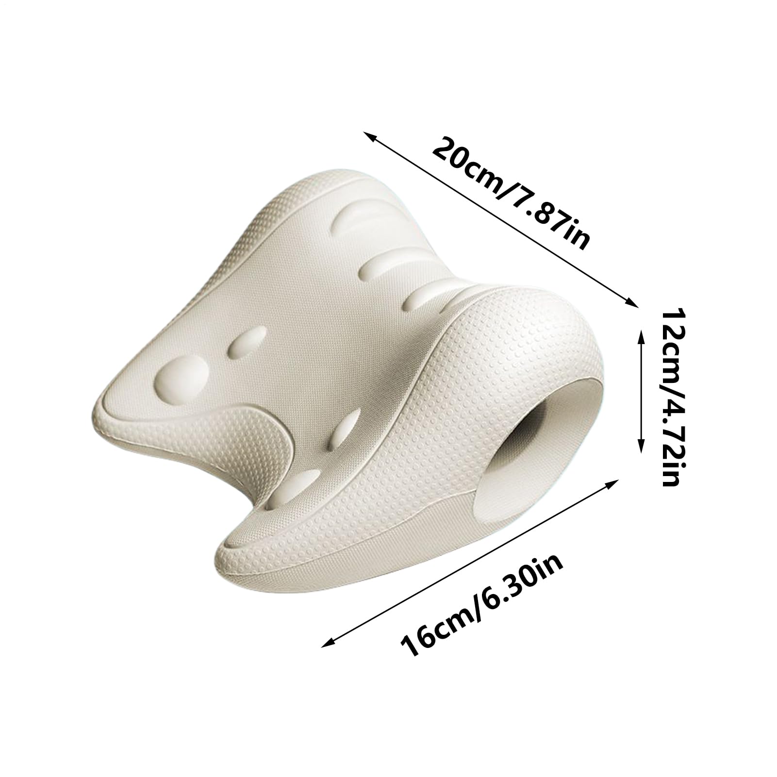 Poduszka do masażu karku, ergonomiczna konstrukcja w kształcie litery U, 18 x 16 x 11 cm, komfortowa poduszka ze stabilną, akcesorium relaksacyjne o wspierającej konstrukcji, wielofunkcyjny masażer do