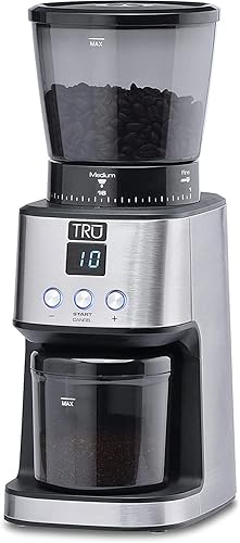 TRU Molinillo de fresas cónicas  Molinillo de granos de café personalizable  Cuenta con 30 ajustes de molienda, tiempo de molienda ajustable y disponible en Yaxa Venezuela