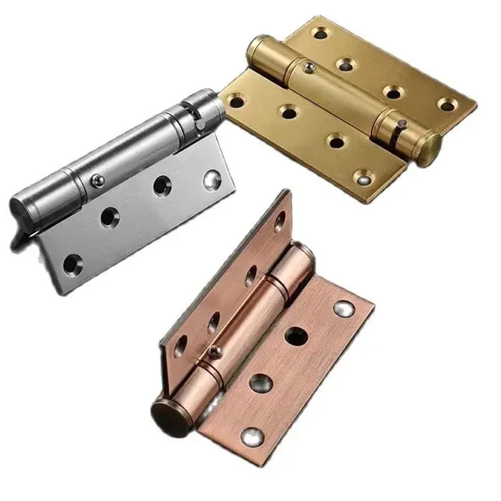 Lnvisible Door Hinge with Closer Automatic Closing Self-Rebound Hydraulic Spring Buffer Positioning Self-Closing Woode(5 inch Hydraulic-1)
