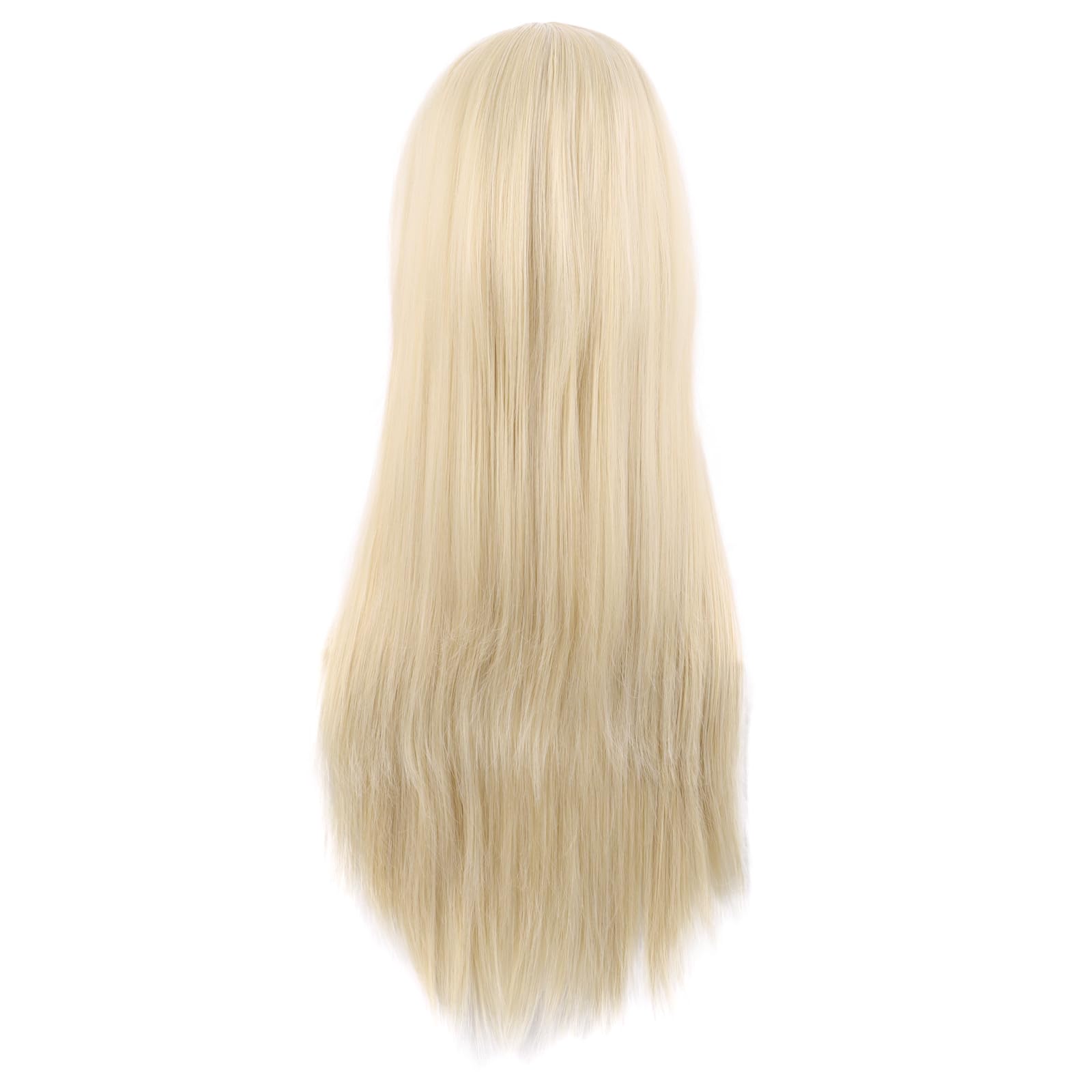 MapofBeauty 32 Inch/80 cm Side Bangs Long Straight Anime Costume Cosplay Party Wig (Mixed Blonde), 21.5 inches - Image 4