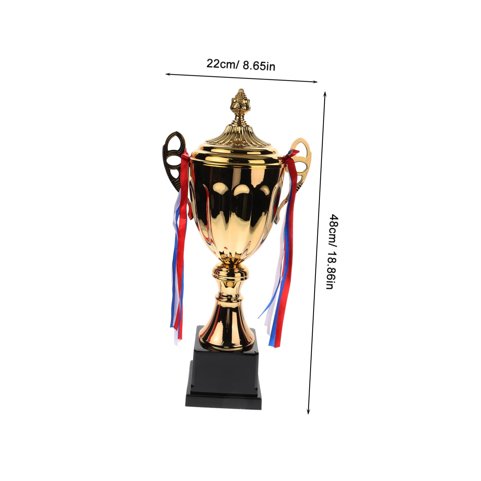 BESPORTBLE Trofeo de Premio Trofeo Deportivo de Aleación Trofeo de Honor Trofeo de Honor para El Torneo Escolar (34 Cm)