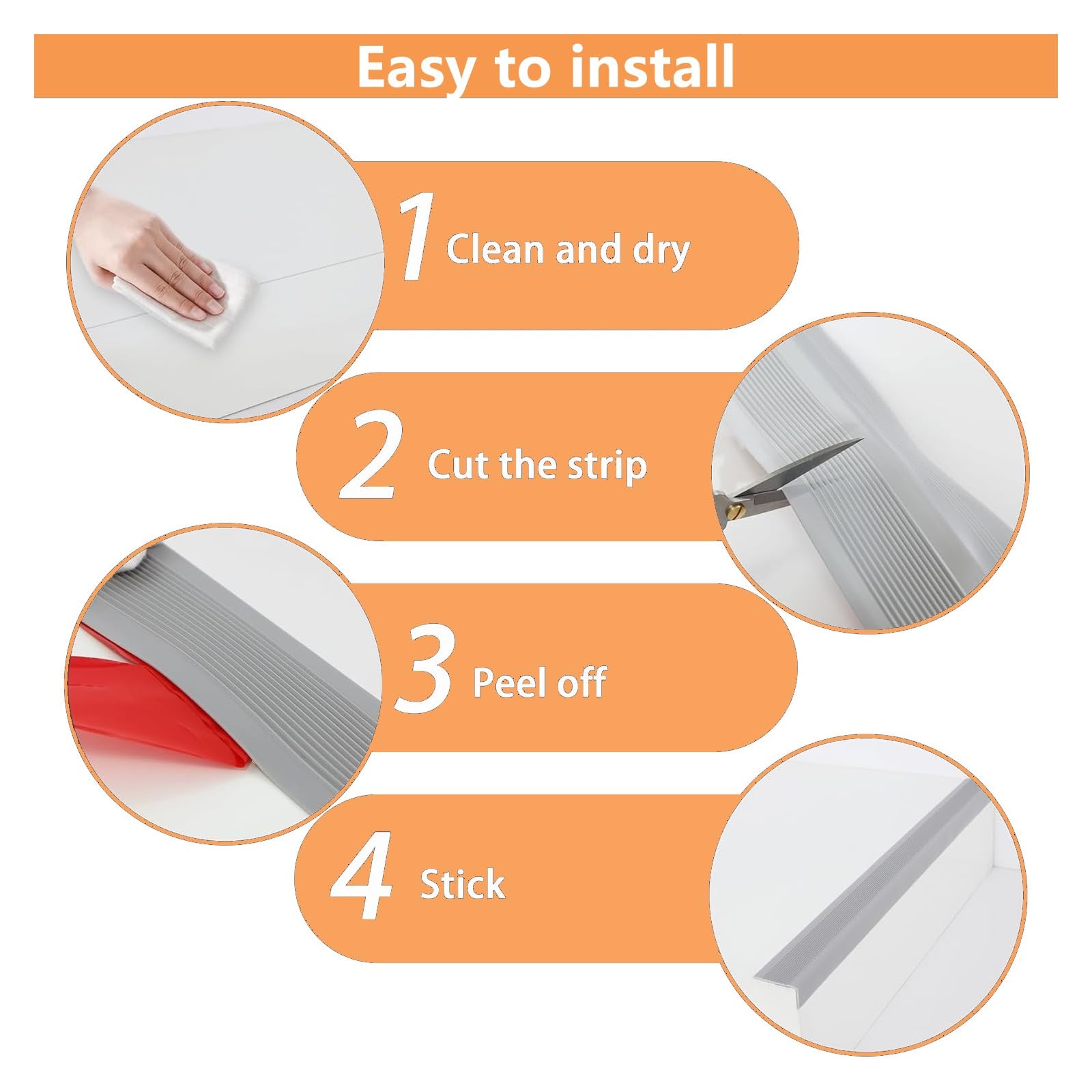 Tira De Vinilo Autoadhesiva Antideslizante Para Escaleras De 5 M, Borde De Escalera De Goma De PVC, Tira De Vinilo Autoadhesiva Para Bordes De Escalera De 2 M, Perfil De Borde De Escalera(Green,3m/118