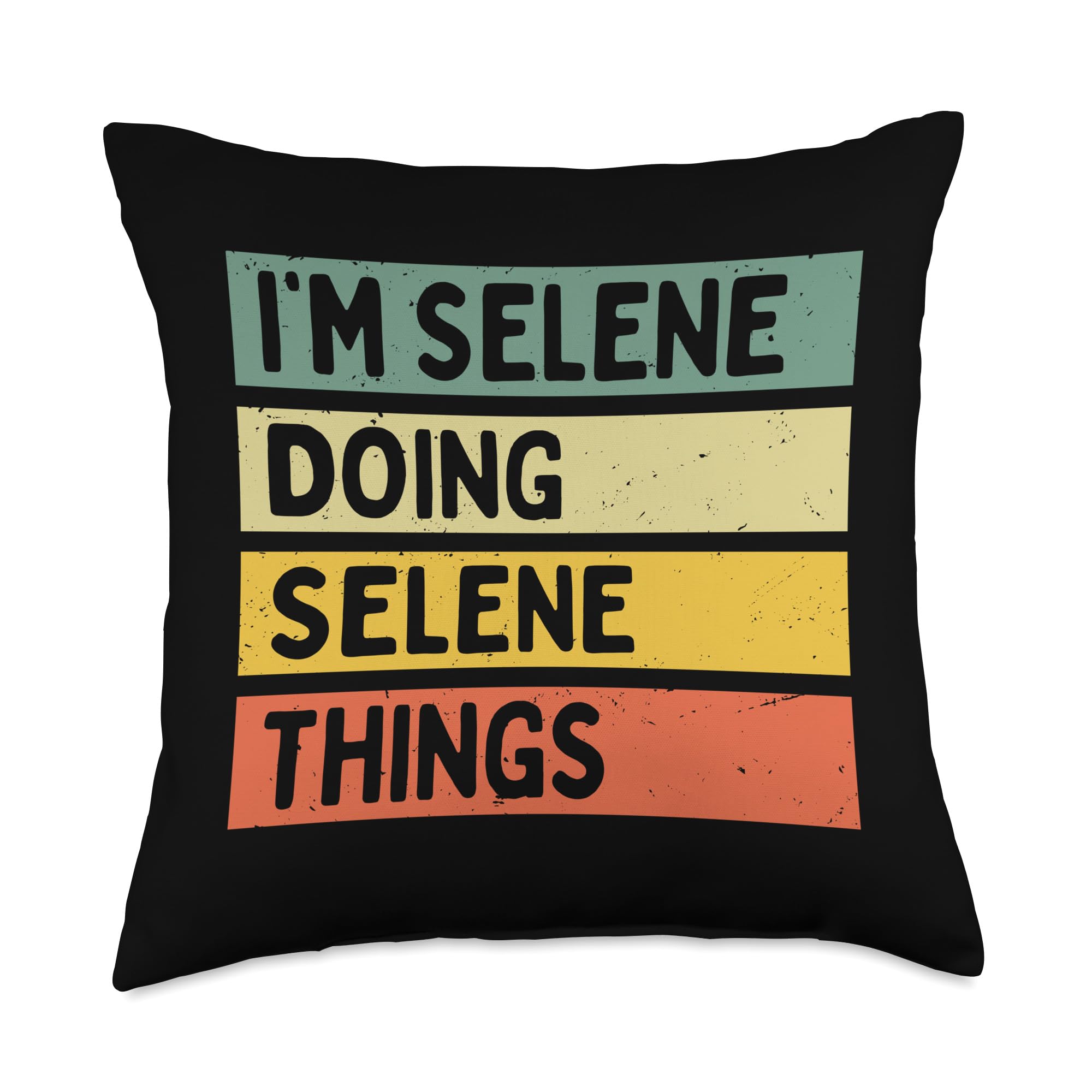 Selene Things Funny Personalized Quote Throw Pillow, 18x18, Multicolor