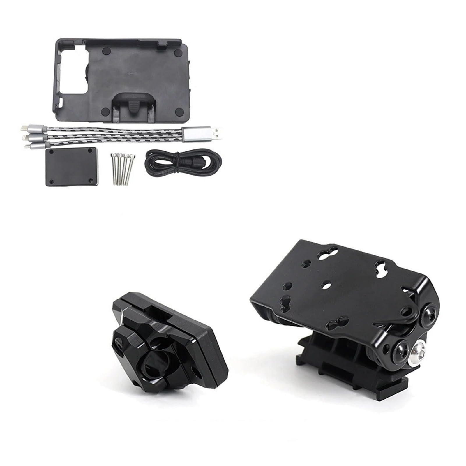 Porta Cellulare Moto Per SUZUKI Per V-strom Staffa Di Navigazione | 800DE 2023 Supporto Telefono Staffa Per Telaio Staffa Di Navigazione Parabrezza Supporto GPS(Set)