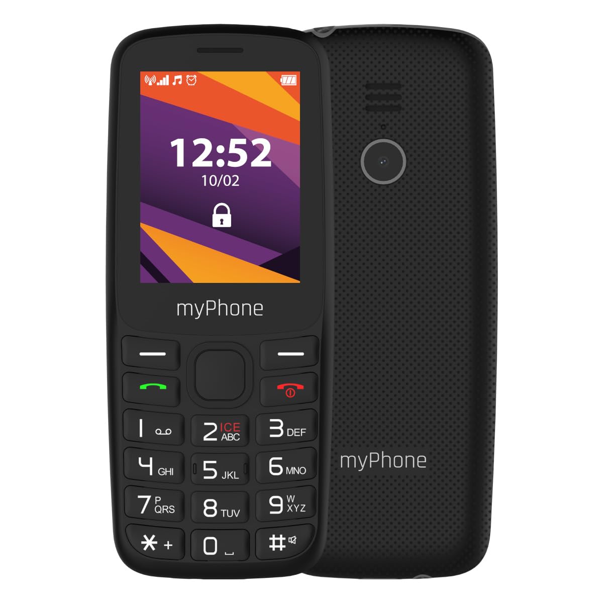 myPhone 6410 LTE 4G einfaches Telefon mit klarem Display und großen Tasten, großer 1400-mAh-Akku, Bluetoth, Radio, Fackel LED, großes 124-MB-Laufwerk, Ice