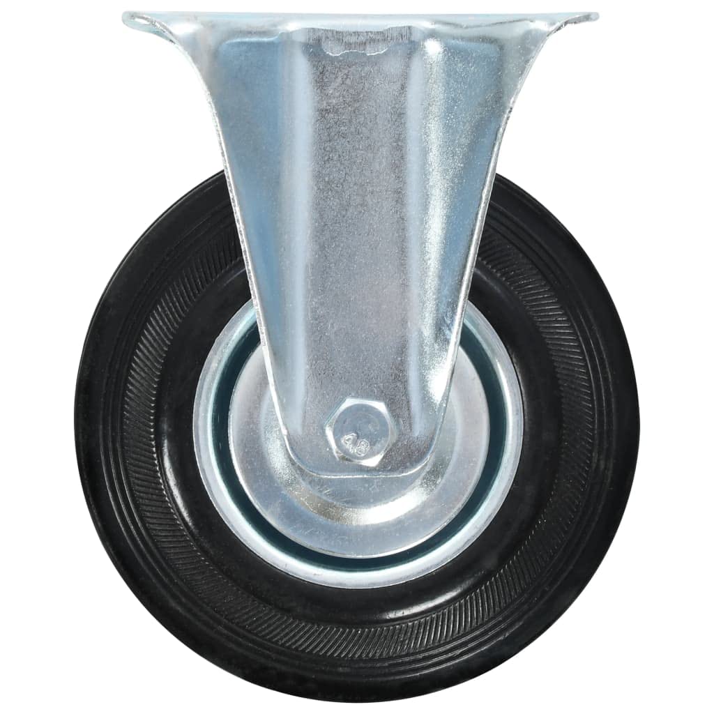 vidaXL 12x Bockrollen Transportrollen Möbelrollen Schwerlastrollen Laufrollen Rollen Möbelrolle Bockrolle Laufrolle Industrierolle 125mm Gummi Eisen