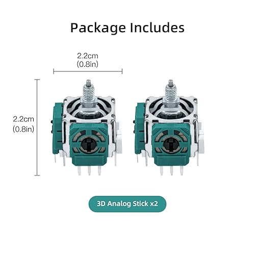 Vista 5 de Mcbazel 2 Pack Controller 3D Analog Joystick Thumb Sticks Replacement Repair Parts for Xbox One Elite 2