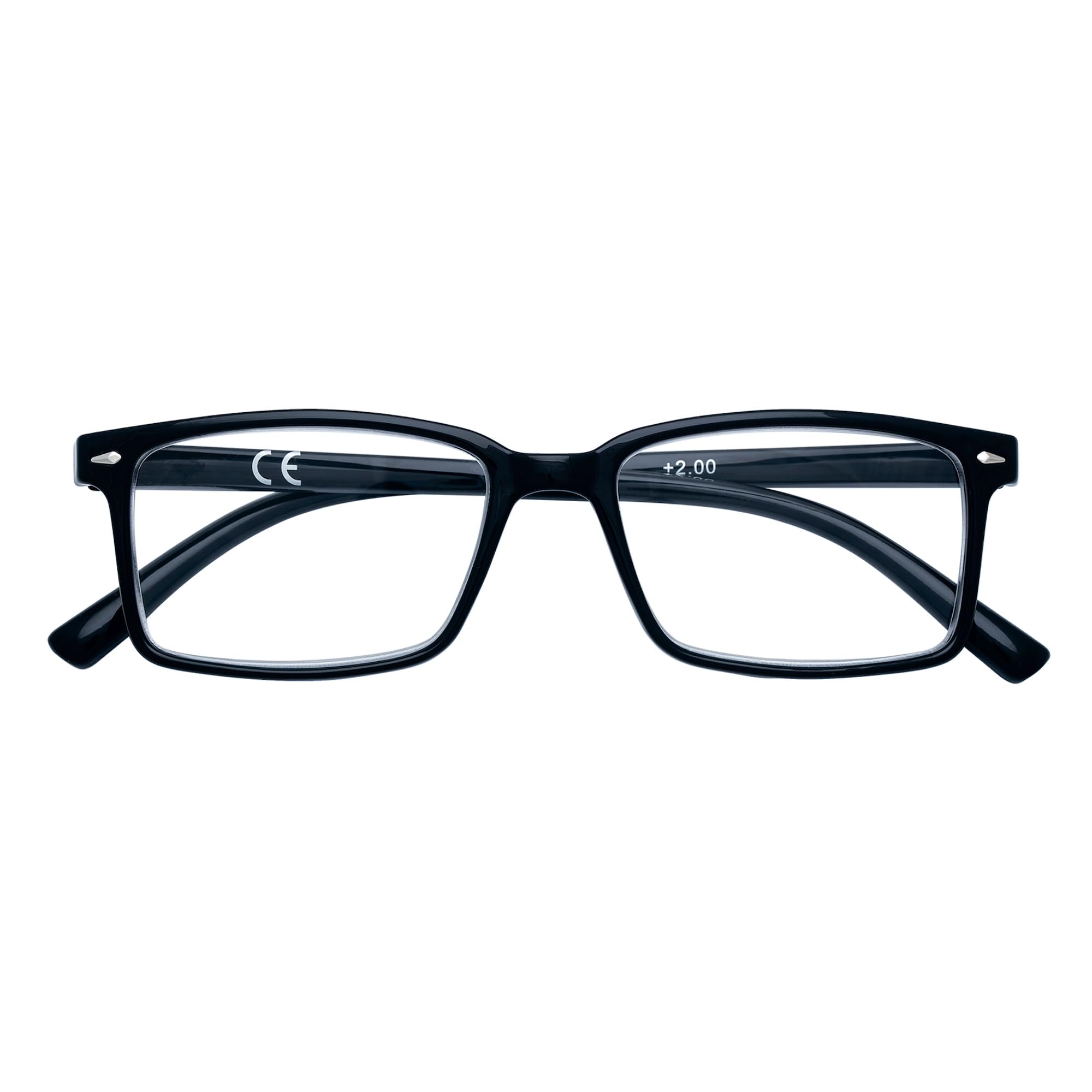 Zippo® - Reading Glasses, Made with a Soft Line Frame, Ideal for Men and Women Black 1.0 x