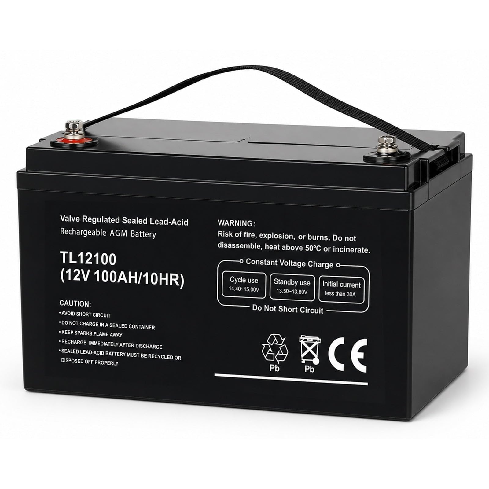 DAAKMAX 12V 100ah Deep Cycle AGM Battery Rechargeable SLA Maintenance-Free