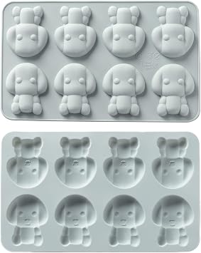Novelty Dog Confectioners Molds Set, Non-stick Candy and Chocolate for Mini Cake Cookies Candy Jelly Gummy Handmaking-soap, Ice Tray, Snacks