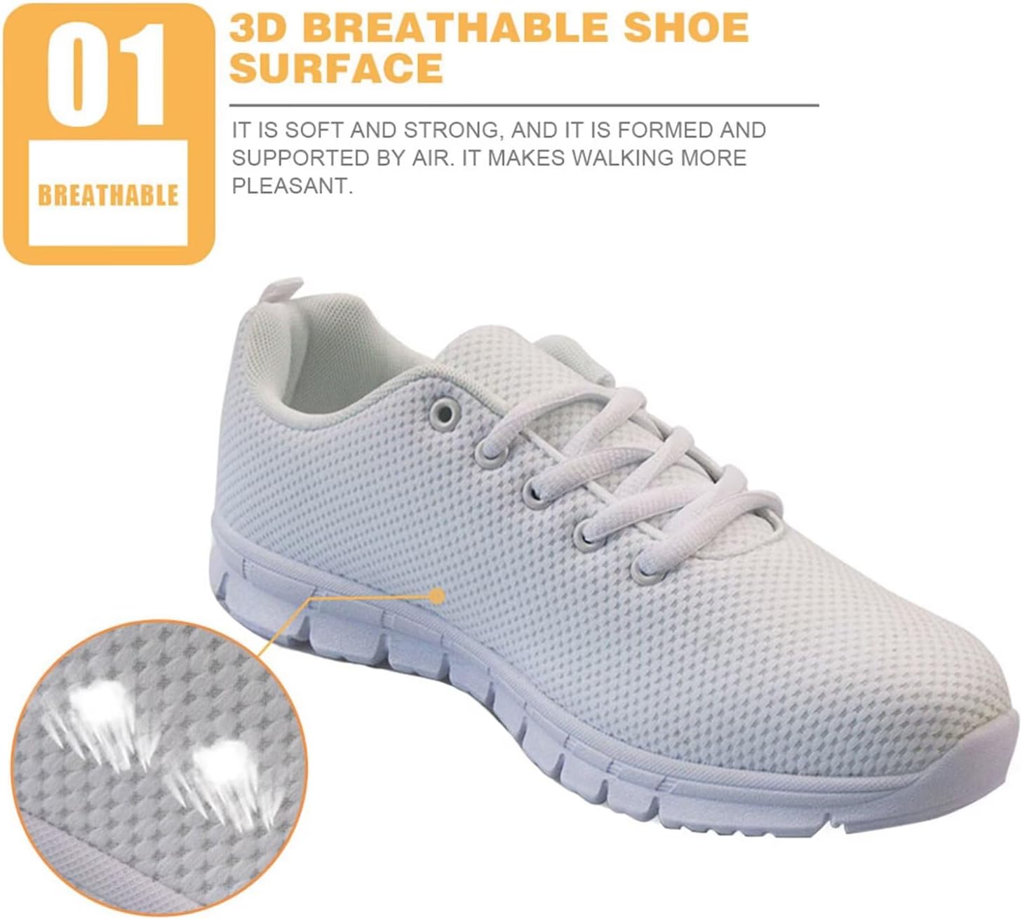 Wanyint Rainbow Stripes Print Women Tennis Sneakers Lace-up Walking Training Shoes Non Slip Sports Footwear - Image 4