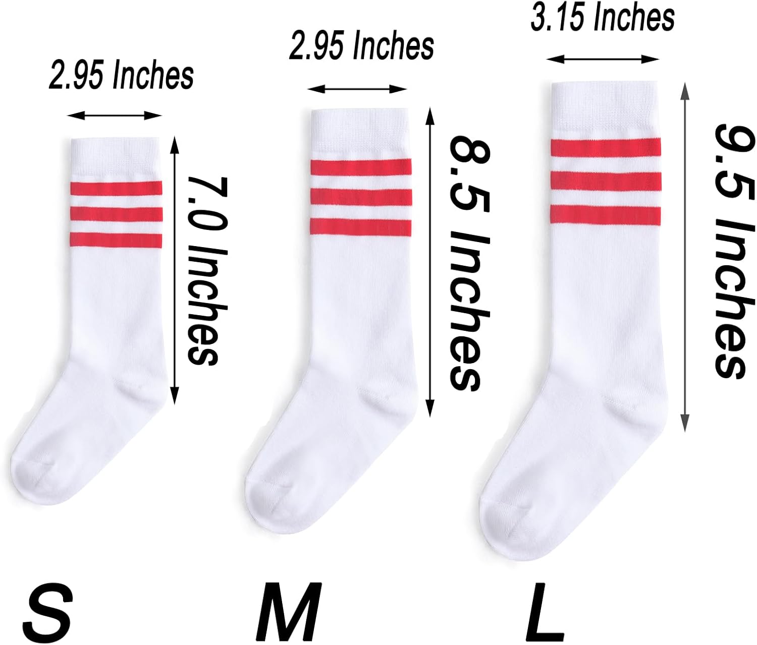 Pareberry Boys Girls Over the Calf Striped Tube Socks Cotton Soft Retro Athletic Soccer Socks for Kids Age 3-12 - Image 5