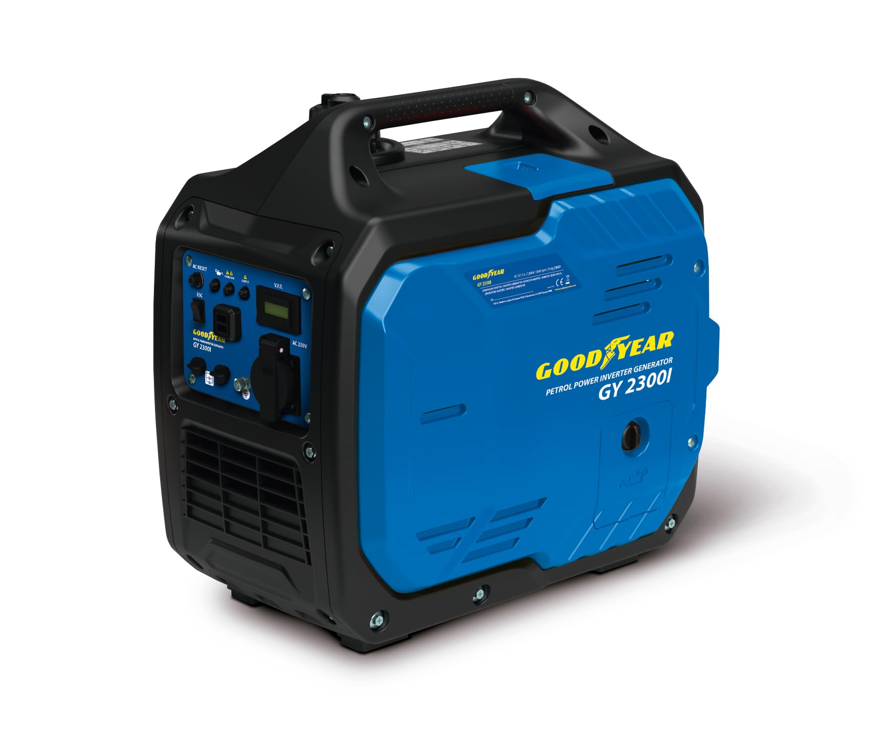 Goodyear - Generador Eléctrico Inverter a Gasolina 2000W 79cc 4tDeposito 4.2L