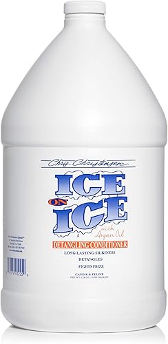 Chris Christensen Ice on Ice - Acondicionador desenredante para perros novio como un profesional desata hidrata crea seda de larga duración todo
