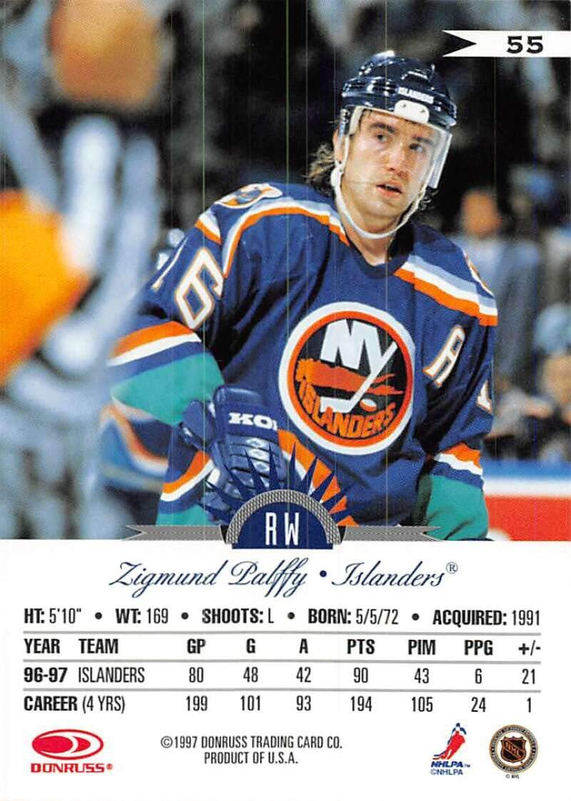 Amazon.com: 1997-98 Leaf Hockey #55 Zigmund Palffy New York