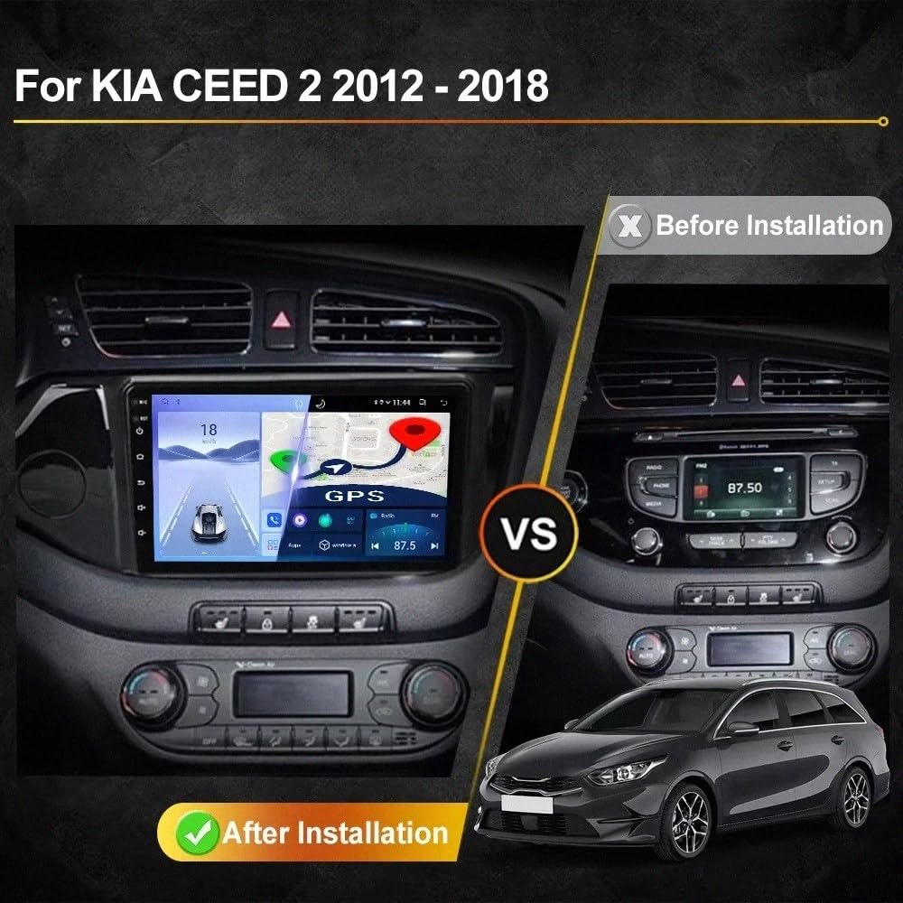 Radio Samochodowe Z Ekranem Dotykowym Fhd dla LADA Priora I 1 2007-2013 Bezprzewodowe Carplay I Android Auto, Radio Z Ekranem Dotykowym Ips, Nawigacja Gps, 4 Rdzeń 1G+16G