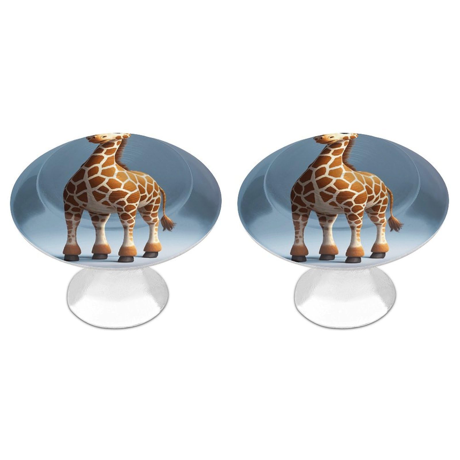 Vstadank Style Giraffe Cabinet Knob 2 Pack Round Drawer Pull Kitchen Cabinet Hardware Stainless Steel Dresser Drawer Knob Simple Cabinet Pull For Dresser Closet Door Knobs Cupboard